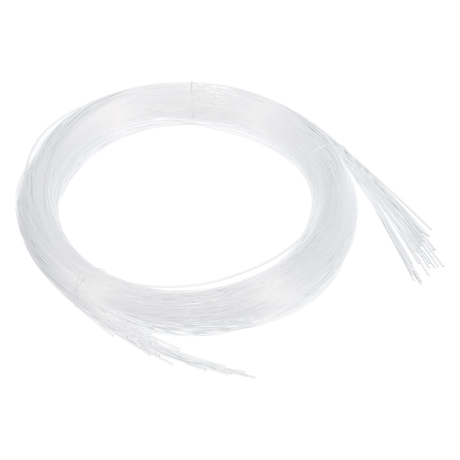 MECCANIXITY 50Pcs 9.8ft PMMA Mixed Fiber Optic Cable Strands 0.03 Inch