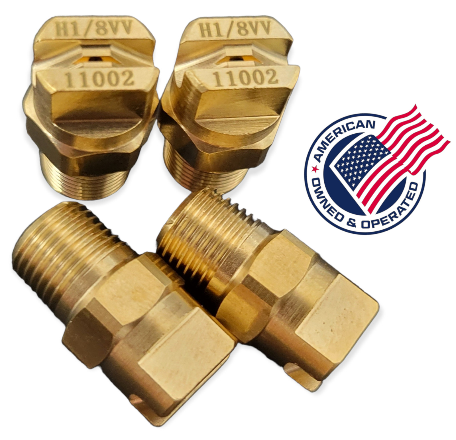 Carpet Cleaning 11002 Wand Jet Nozzle 1/8” Brass V-Jet 110-Degree (Set of 4)