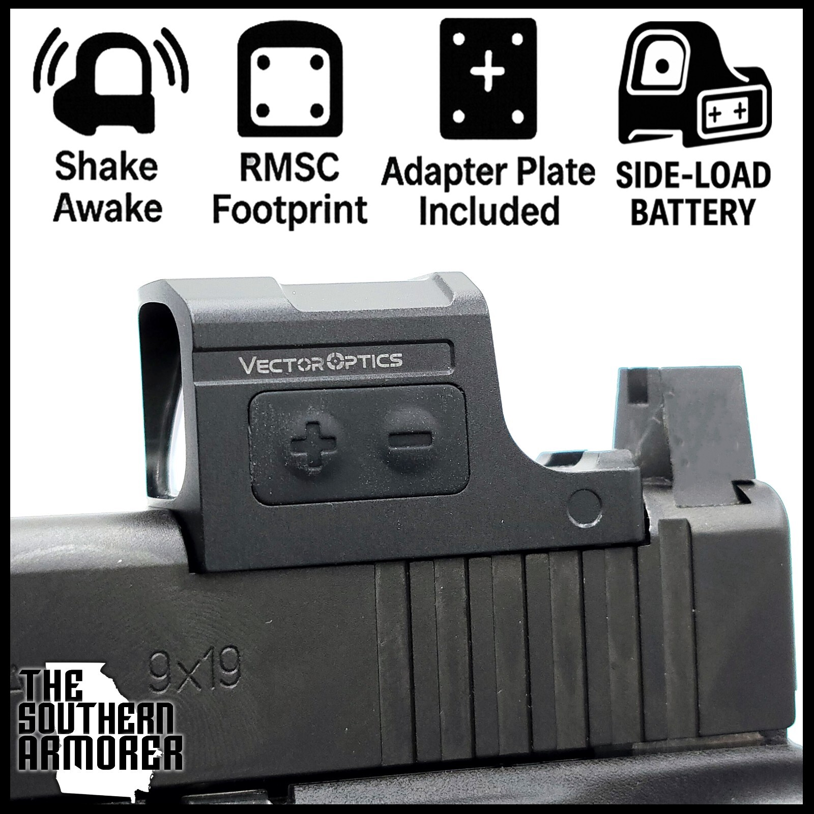 2025 ENCLOSED RED DOT 3 MOA RMSc GLOCK® 43X 48 P365® HELLCAT® CANIK® PSA® MICRO