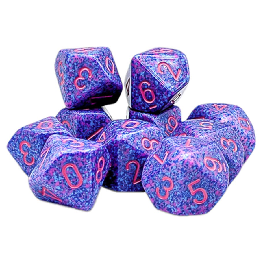 CHX25167 Chessex Manufacturing d10clamshell Speckled: Purple Passion(10)