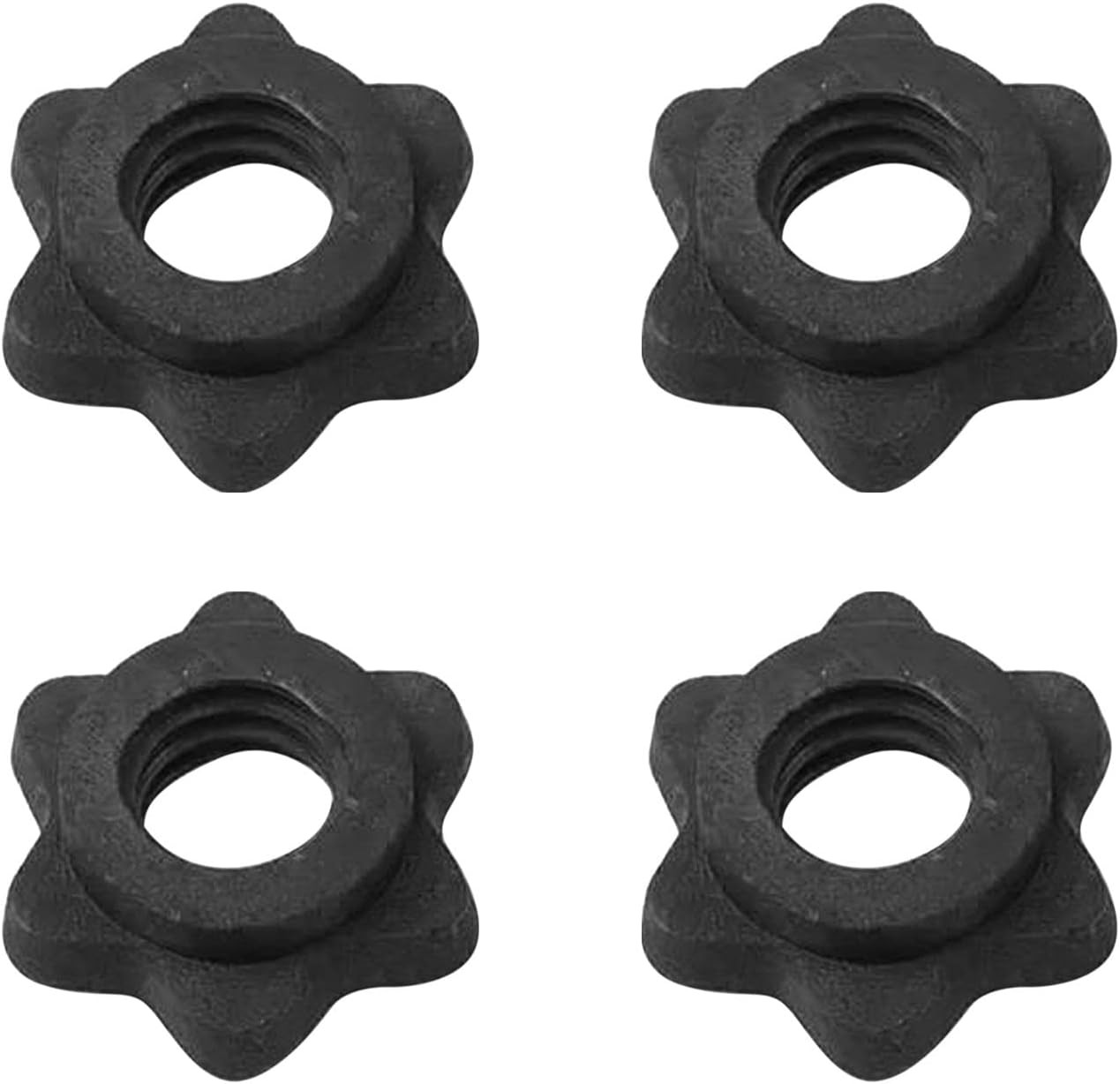 4Pack Spinlock CollarsDumbbell Hex Nut Dumbbell Rod Nut1 Inch Standard Barbel