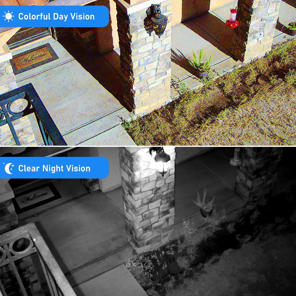 JideTech 8CH 5MP PoE Security Camera System Human Detection Outdoor IP66 Audio