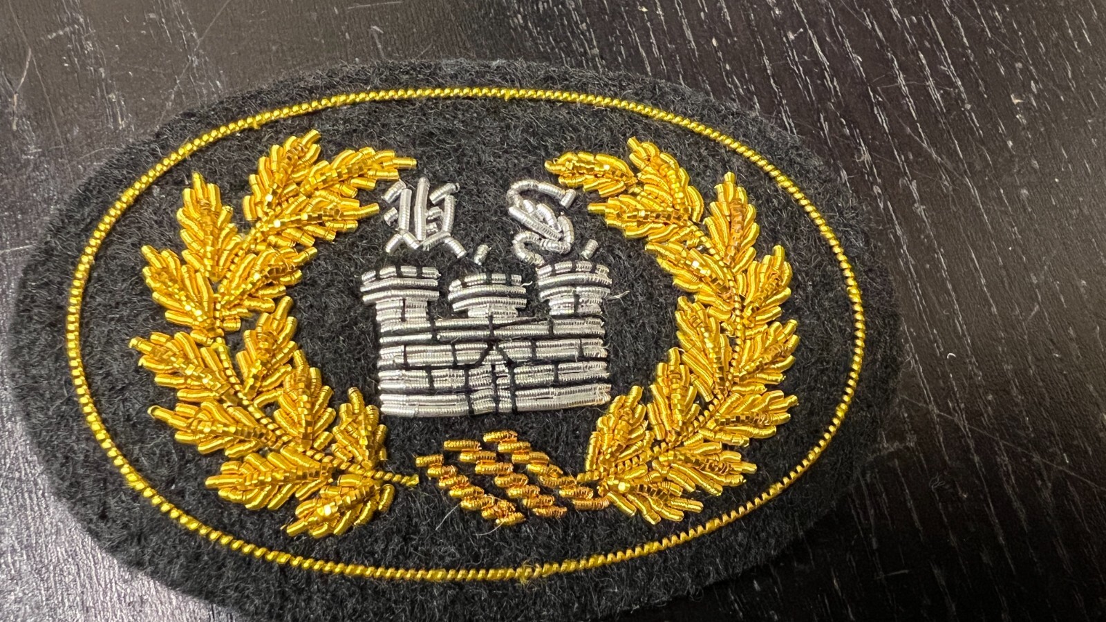 Civil War Engineer Officer's Embroidered SMALL "Castle" Hat Insignia - NEW