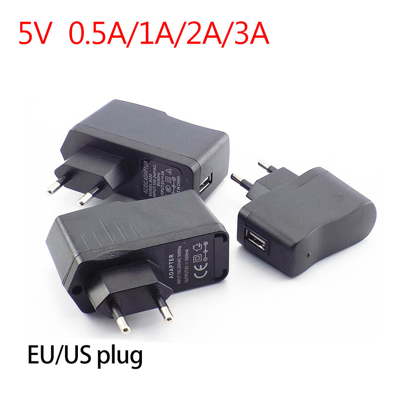 AC DC 5V 0.5A/1A/2A/3A Power Adapter supply Charger USB Port For LED Strip Light