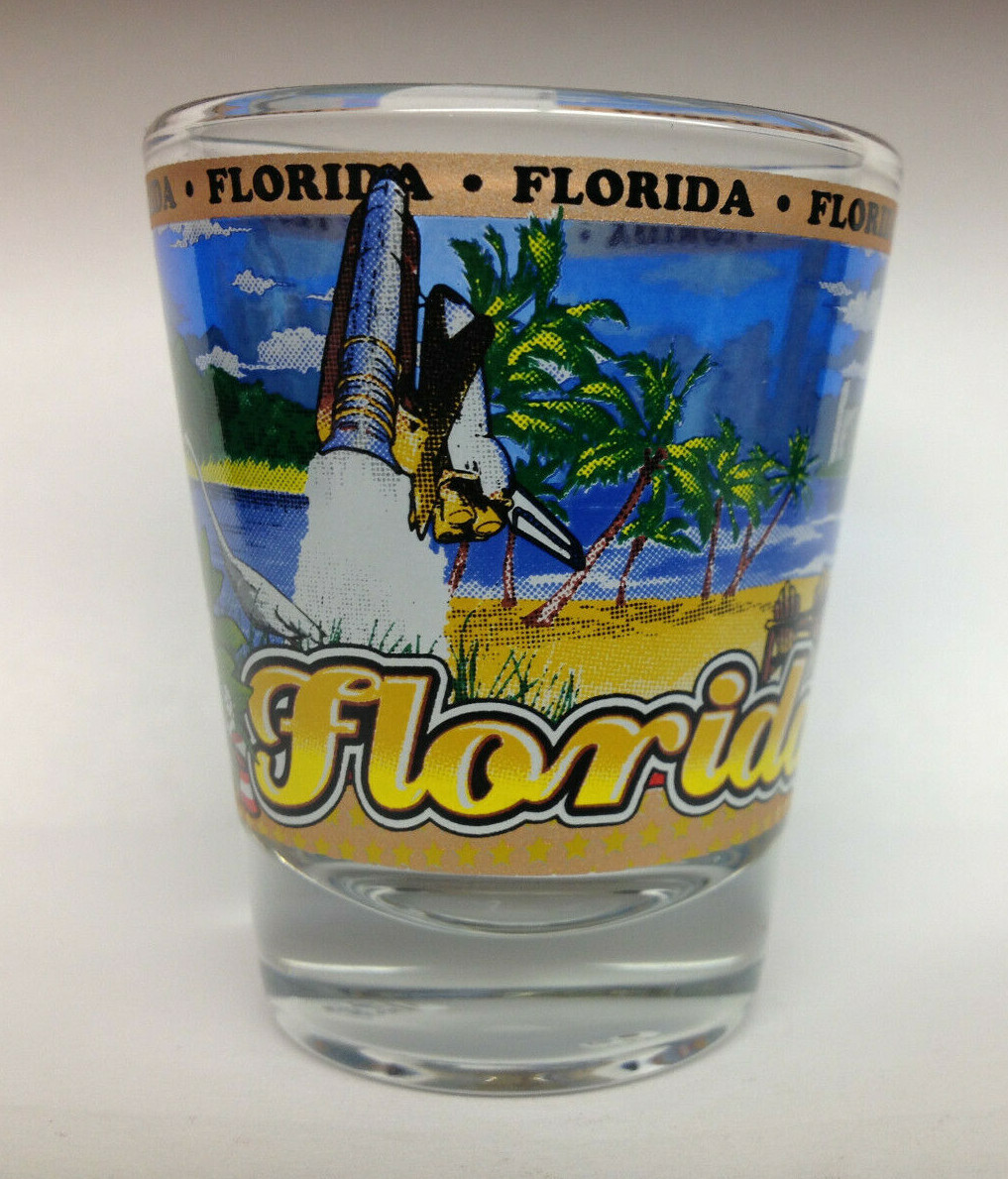 FLORIDA STATE WRAPAROUND SHOT GLASS SHOTGLASS NEW