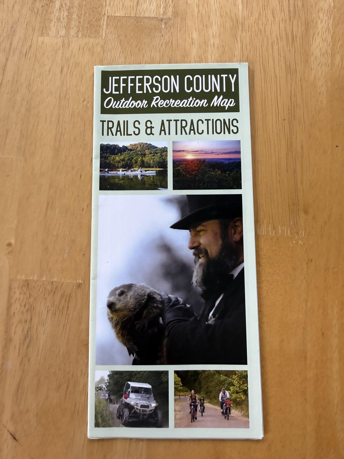 Jefferson County Pennsylvania Outdoor Recreation Trails Map Folded Brochure USA
