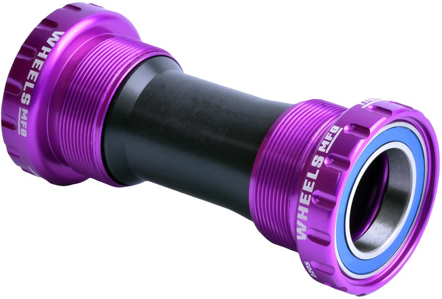 Wheels Manufacturing Purple BSA Bottom Bracket | Hollowtech II, ABEC 3, Sealed