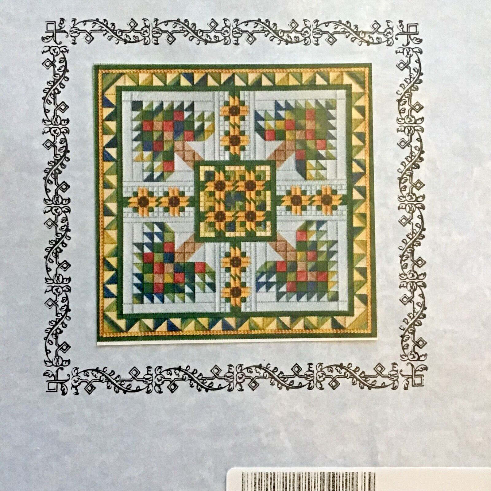 Summer Sunflower Apple Trees Nancy's Needle Seasonal Tree Needlepoint Pattern