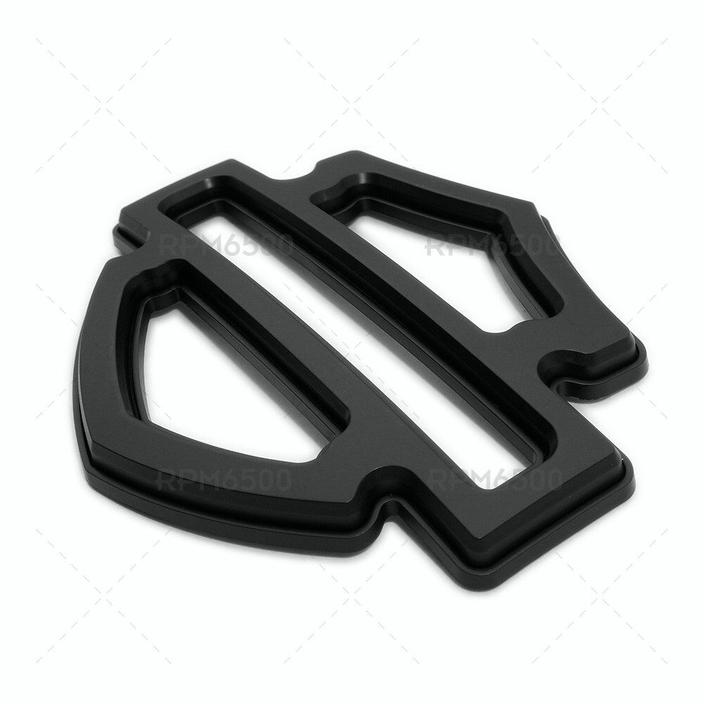 Harley CVO Custom Tank Logo Emblems, Flat Black Double Layer (set of 2)