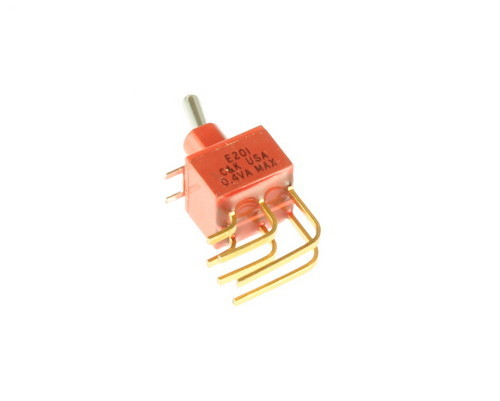 3x Right Angle Vertical Miniature Toggle Switch DPDT On-On Mini .4VA 20V AC