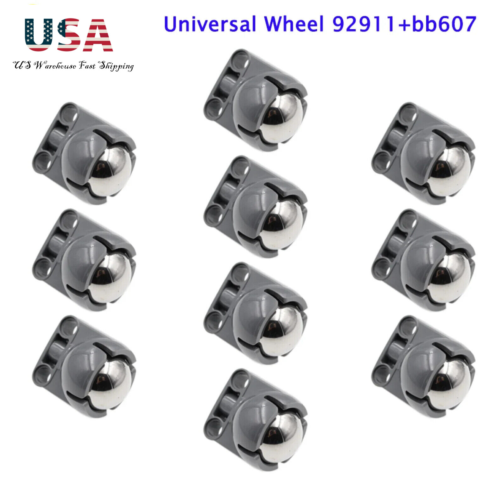 10pcs Universal Wheel 92911 bb607 Stainles Steel Ball For lagoed MOC Bricks PF