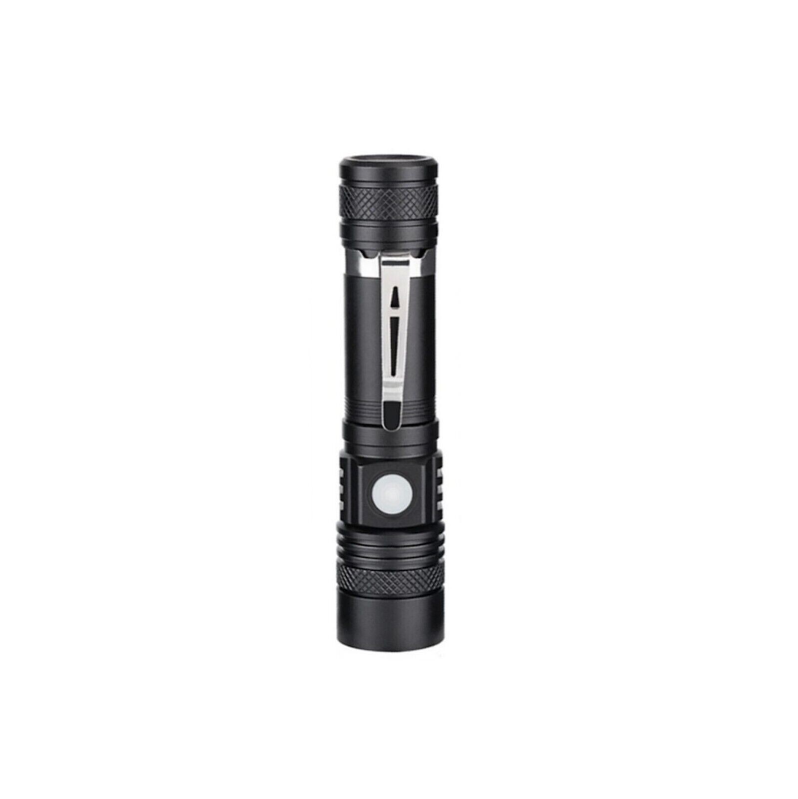 Portable Mini Super Bright LED Tactical Flashlight Zoomable USB Rechargeable