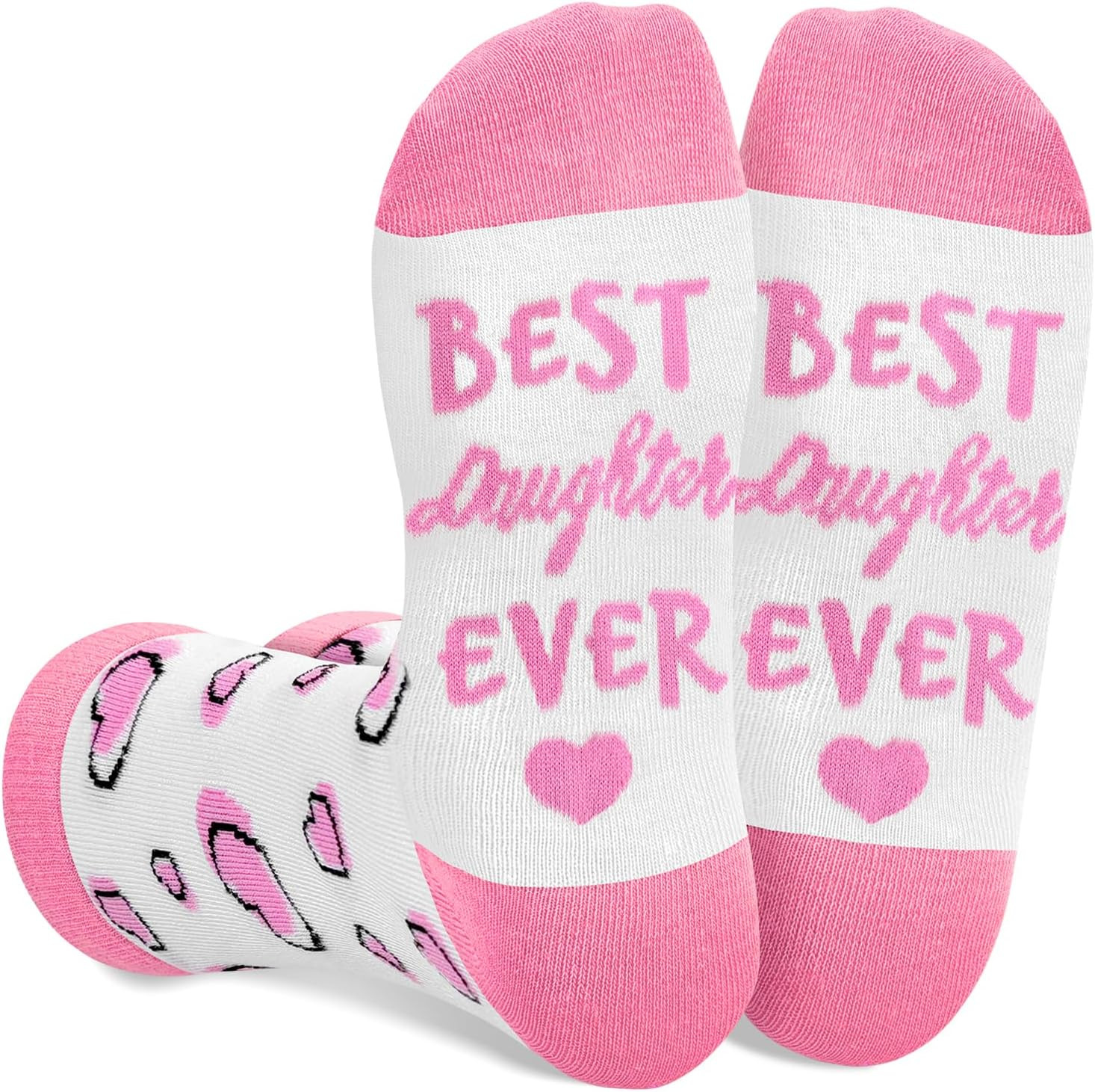 Best Daughter Ever Socks for Girls - Gifts for Her: Sisters Daughters Soft Cotto