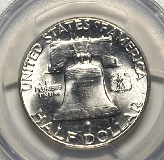 1963 Franklin Half Dollar PCGS MS63 - Bright White - Awesome Luster!