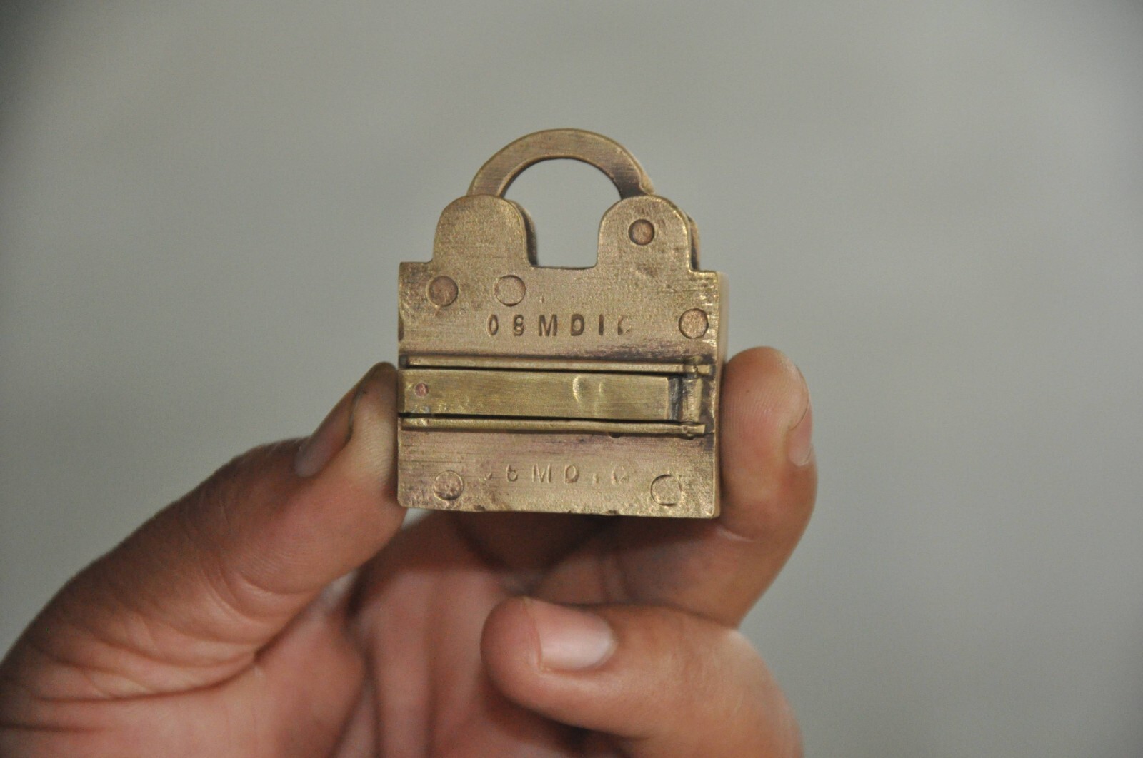 Vintage Brass Unique Shape Tricky/Puzzle Handcrafted Padlock