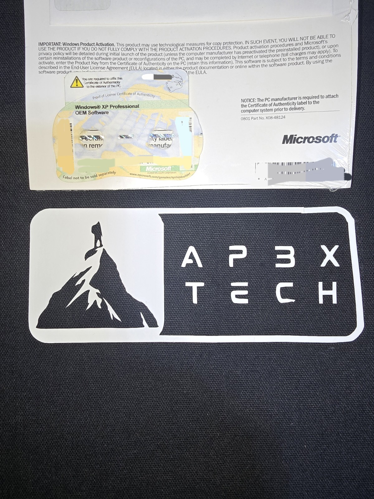 MICROSOFT WINDOWS XP PROFESSIONAL w/SP2 - 100% NEW, OEM ISSUED & SEALED