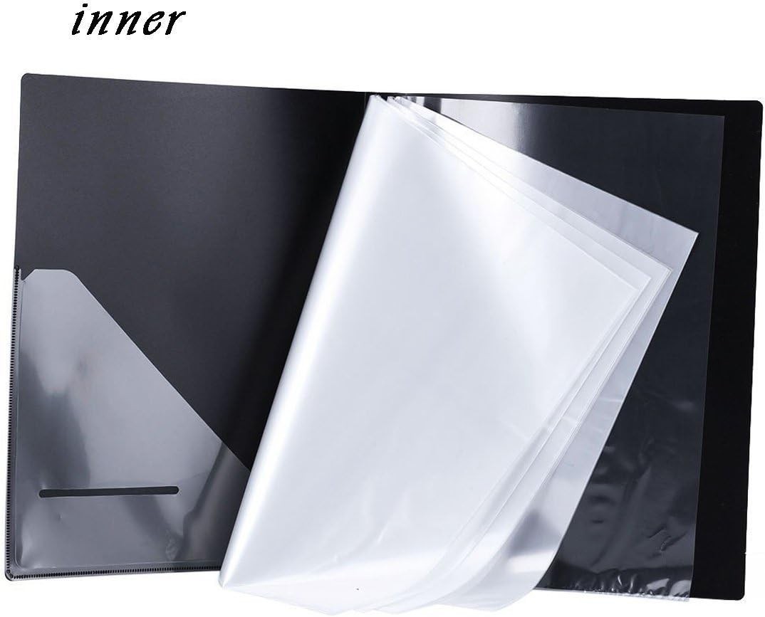 WOGOD Music Sheet File Paper Documents Storage Folder Holder Folder-black