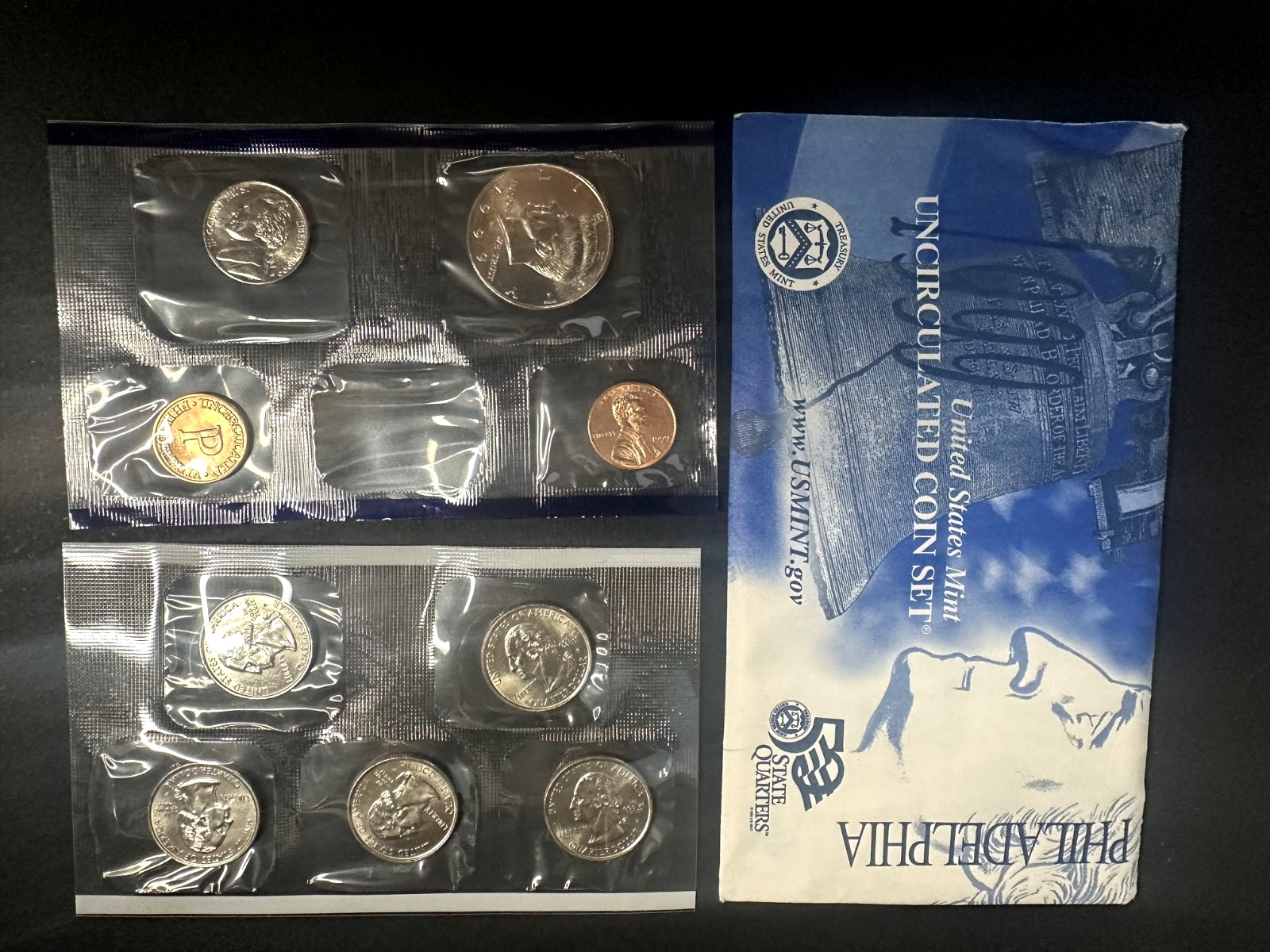 1999 P Uncirculated Coin Set Packaging ERROR Missing Dime Sealed Millennium Y2K