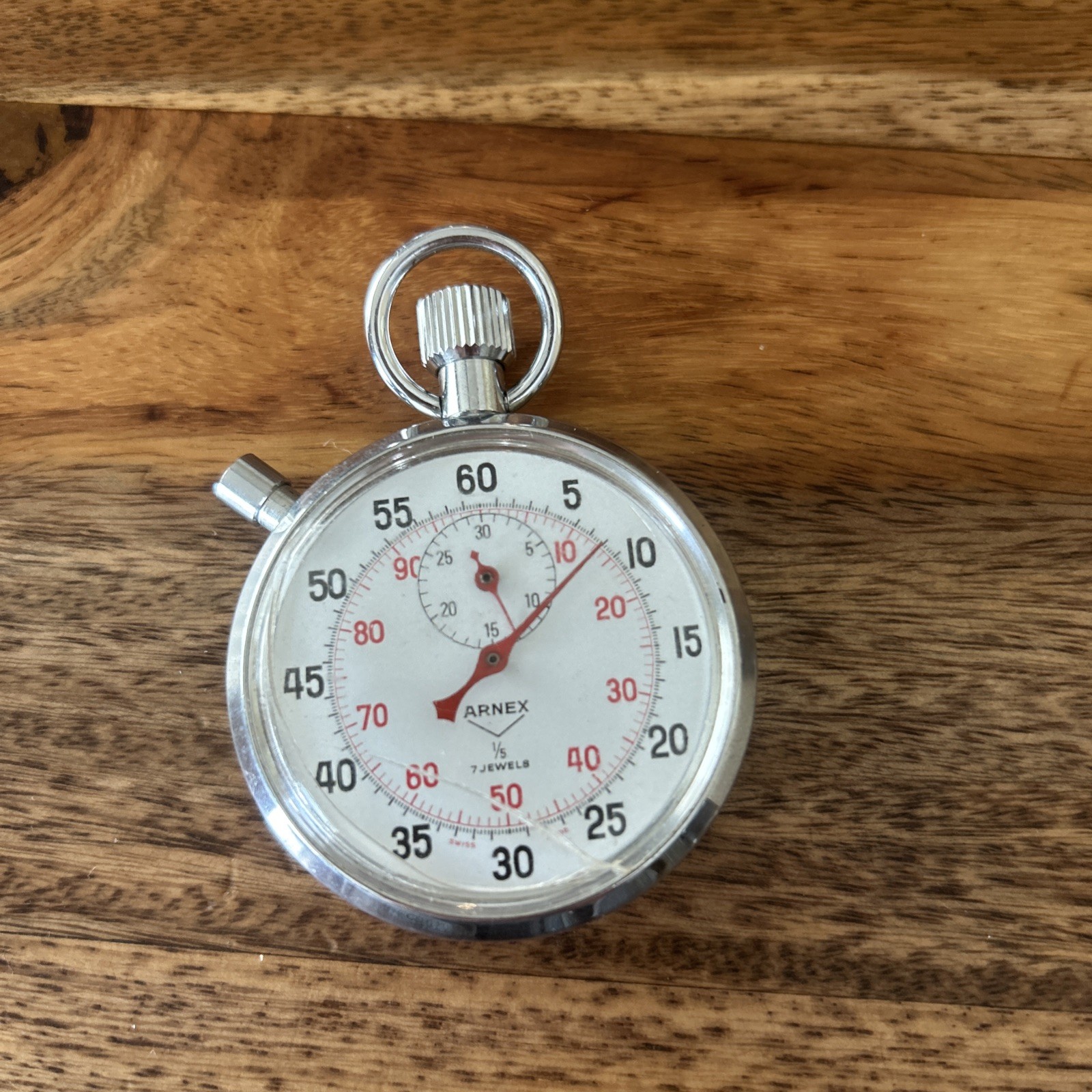 Vintage Arnex Swiss Stopwatch1/5 Second 7 Jewels