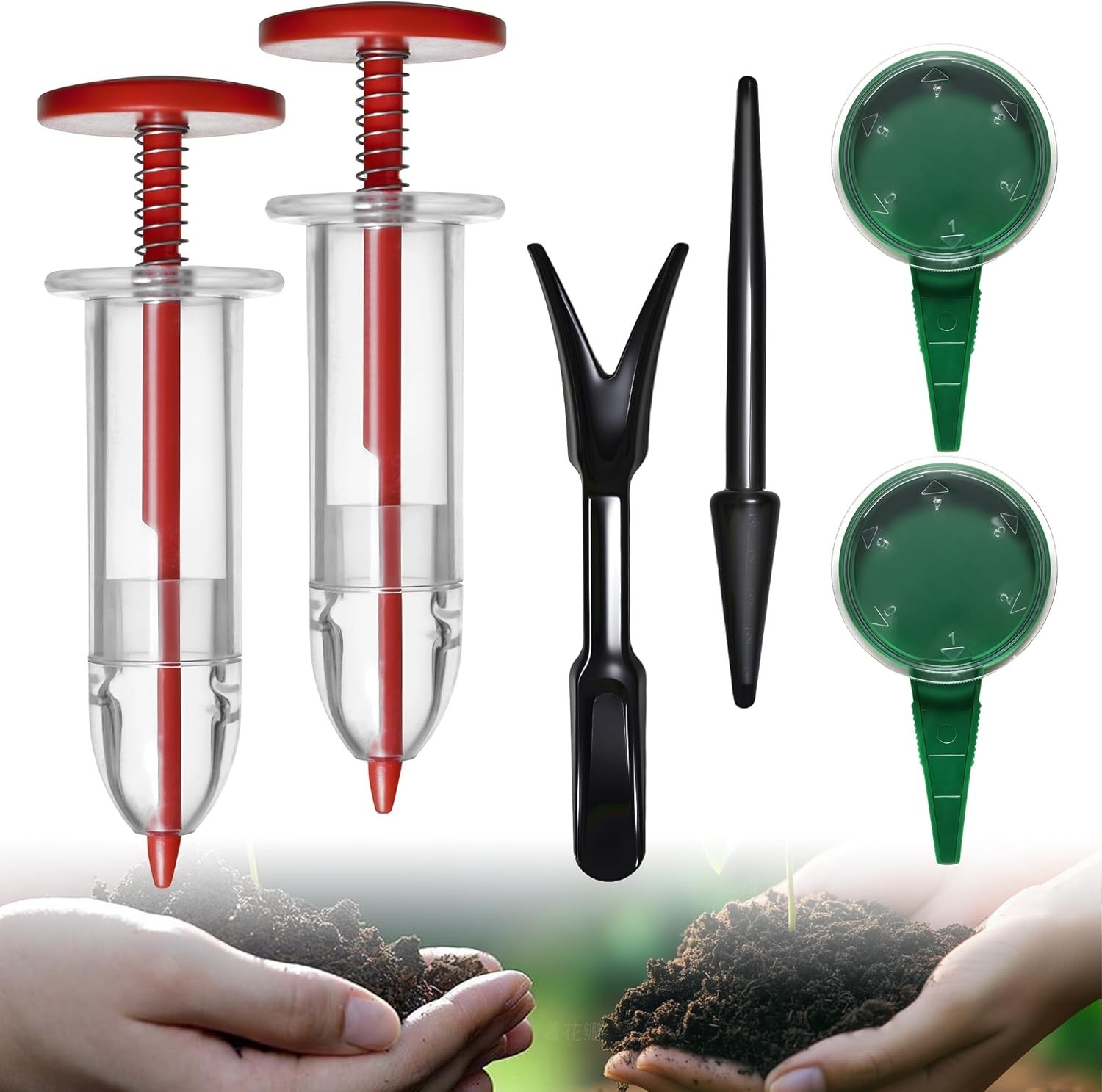 Mini Seed Spreader Set Seed Planter Tool for Small Seeds Tiny Dispenser with 5