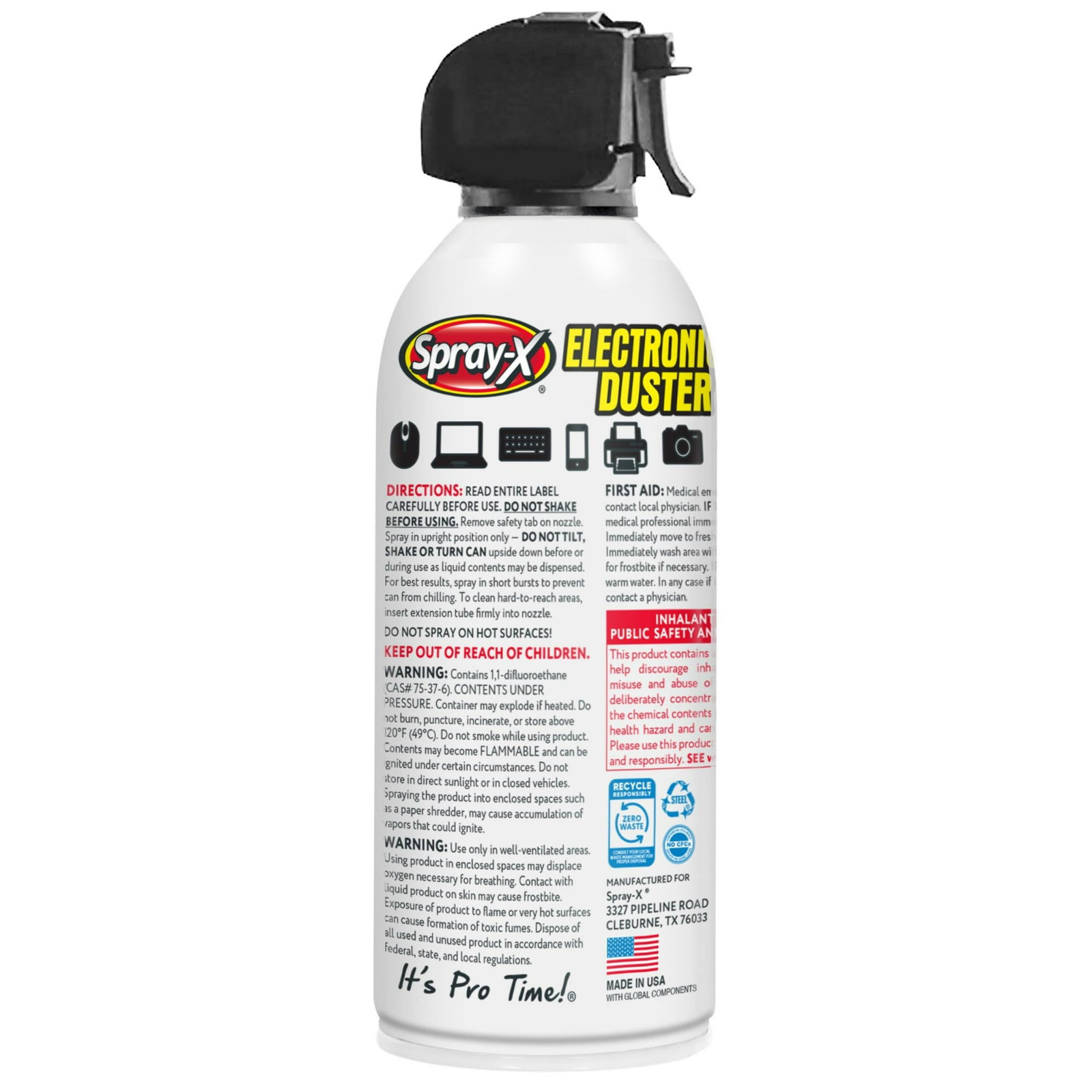 Spray X Electronics Duster, 10 oz – Compressed Air Cleaner for Electronics