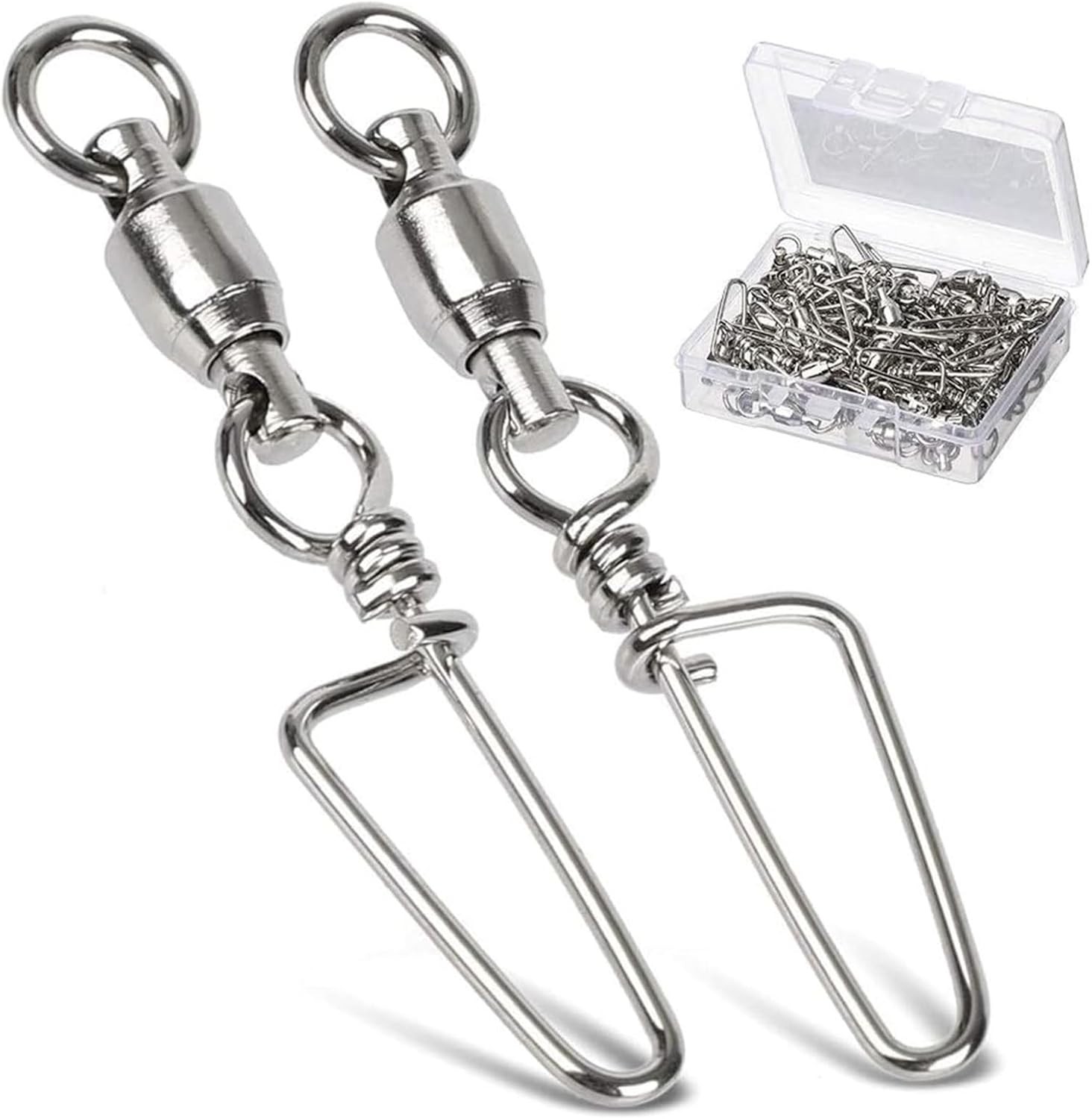 YSPORTS High Strength Fishing Snap Swivels - Stainl Steel Ball