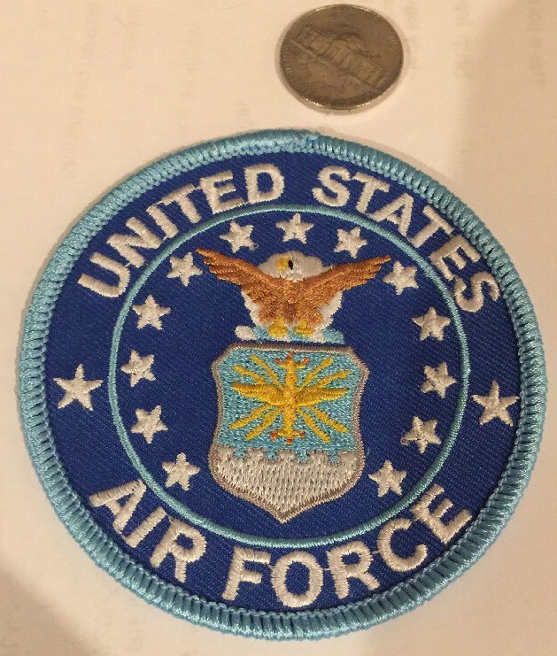 U.S. Air Force Embroidered Military Patch Iron On. 3”x 3” Nice!