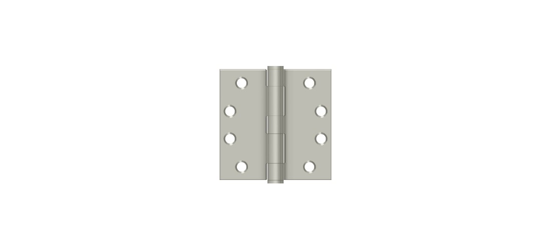 Deltana S44HD15 4" x 4" Square Hinge, HD in Brushed Nickel Pair