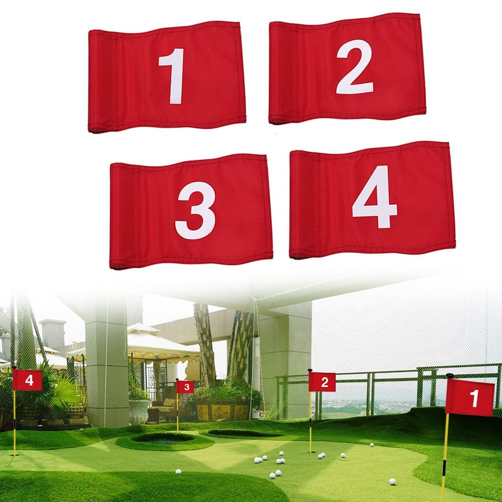 Nylon For Golf Target Flags 4 Pack Designed to Help Gauge Accurately