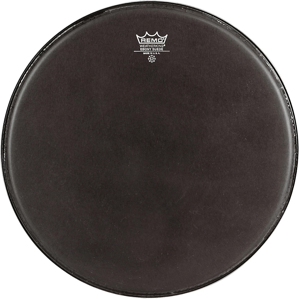 Remo Black Suede Emperor Tenor Drumhead with Crimplock Black Suede 12