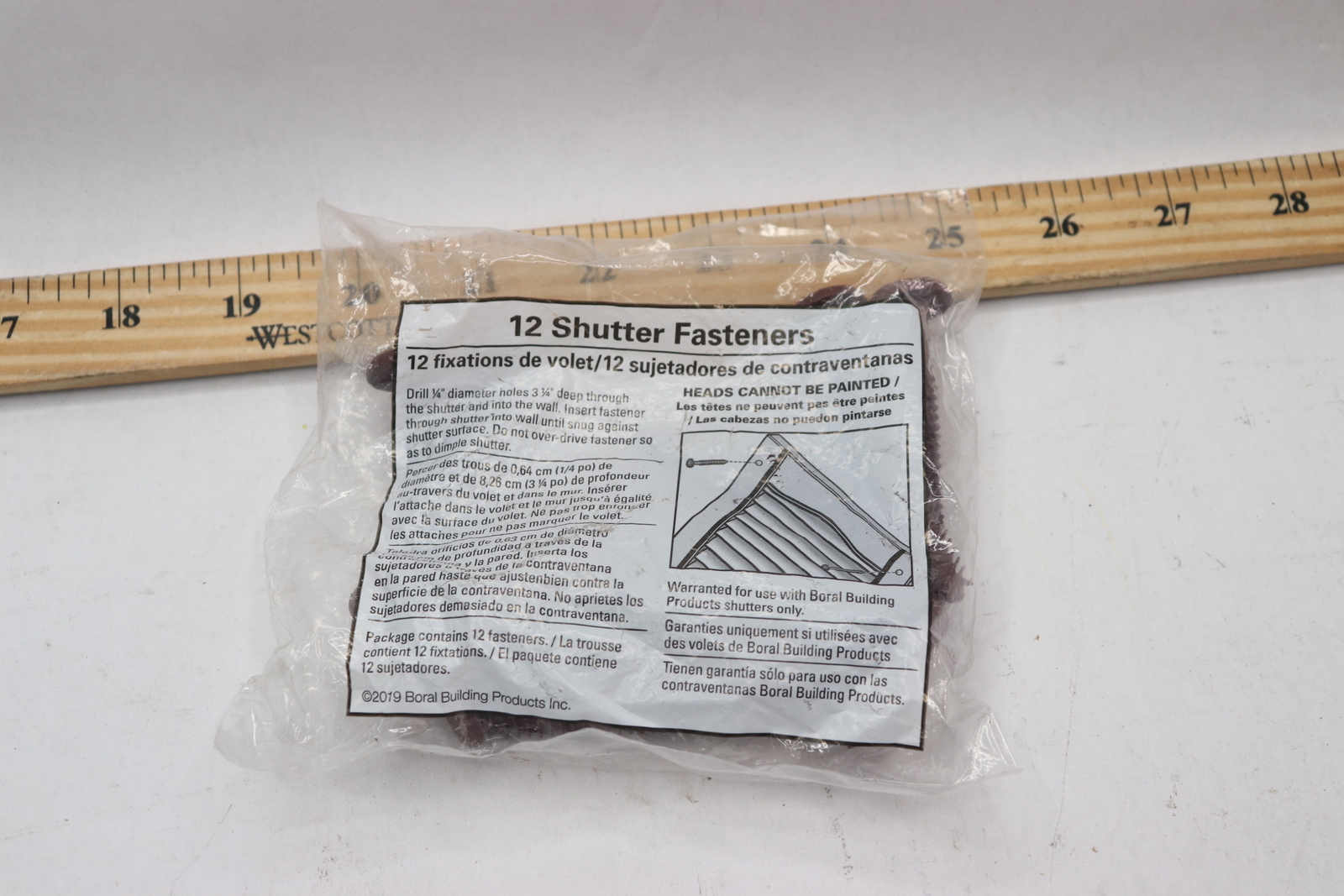 (12-Pk) Exterior Shutter Fasteners 3" 9131212989
