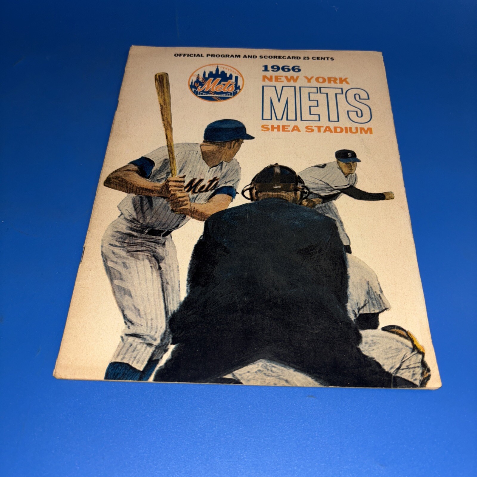 1966 NEW YORK METS MLB PROGRAM SCOREBOOK  VS PHILLIES Scored CC