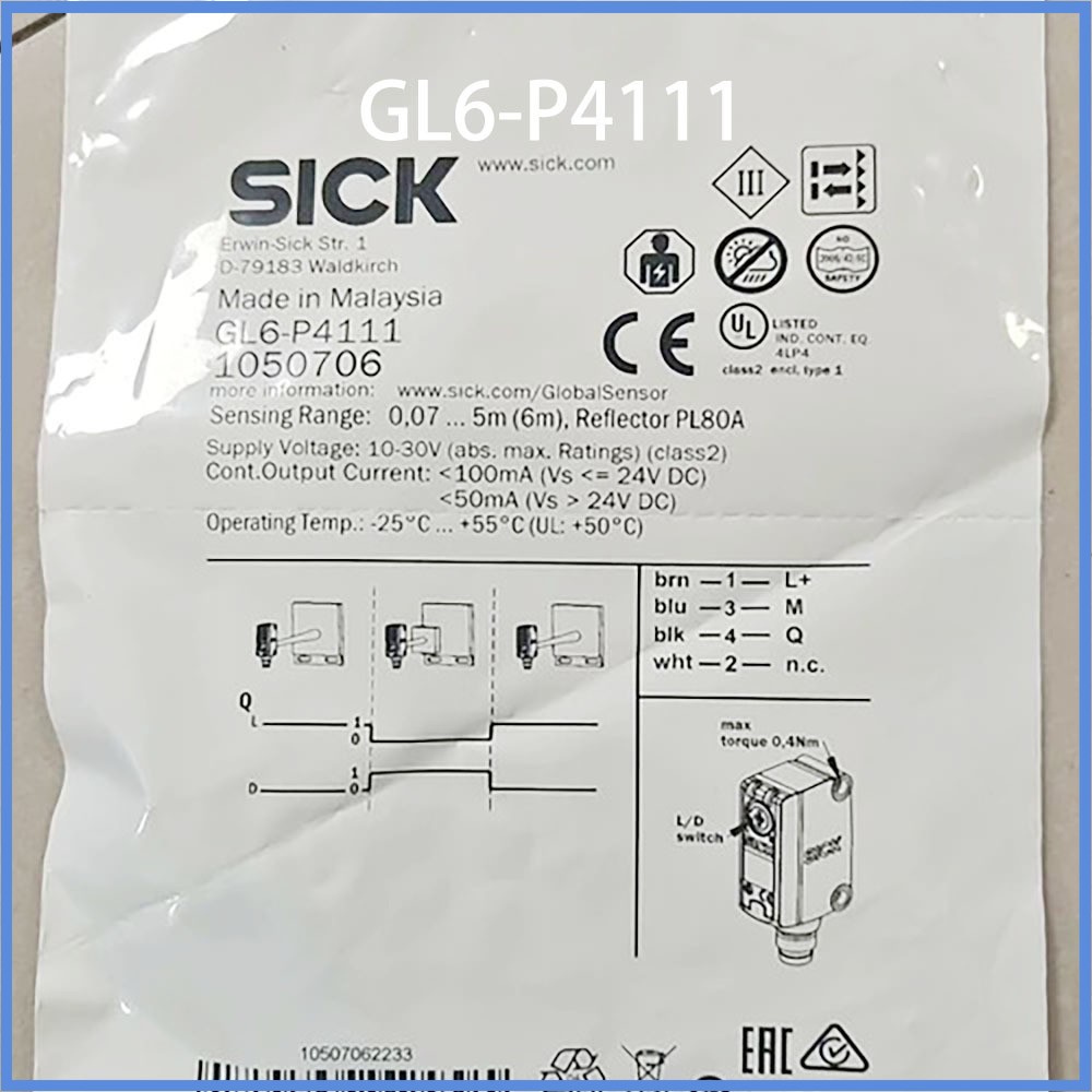 New GL6-P4111 GL6-P4112 GL6-N4111 GL6-P1111 GL6-N1112 Sensor SICK Fast Shipping