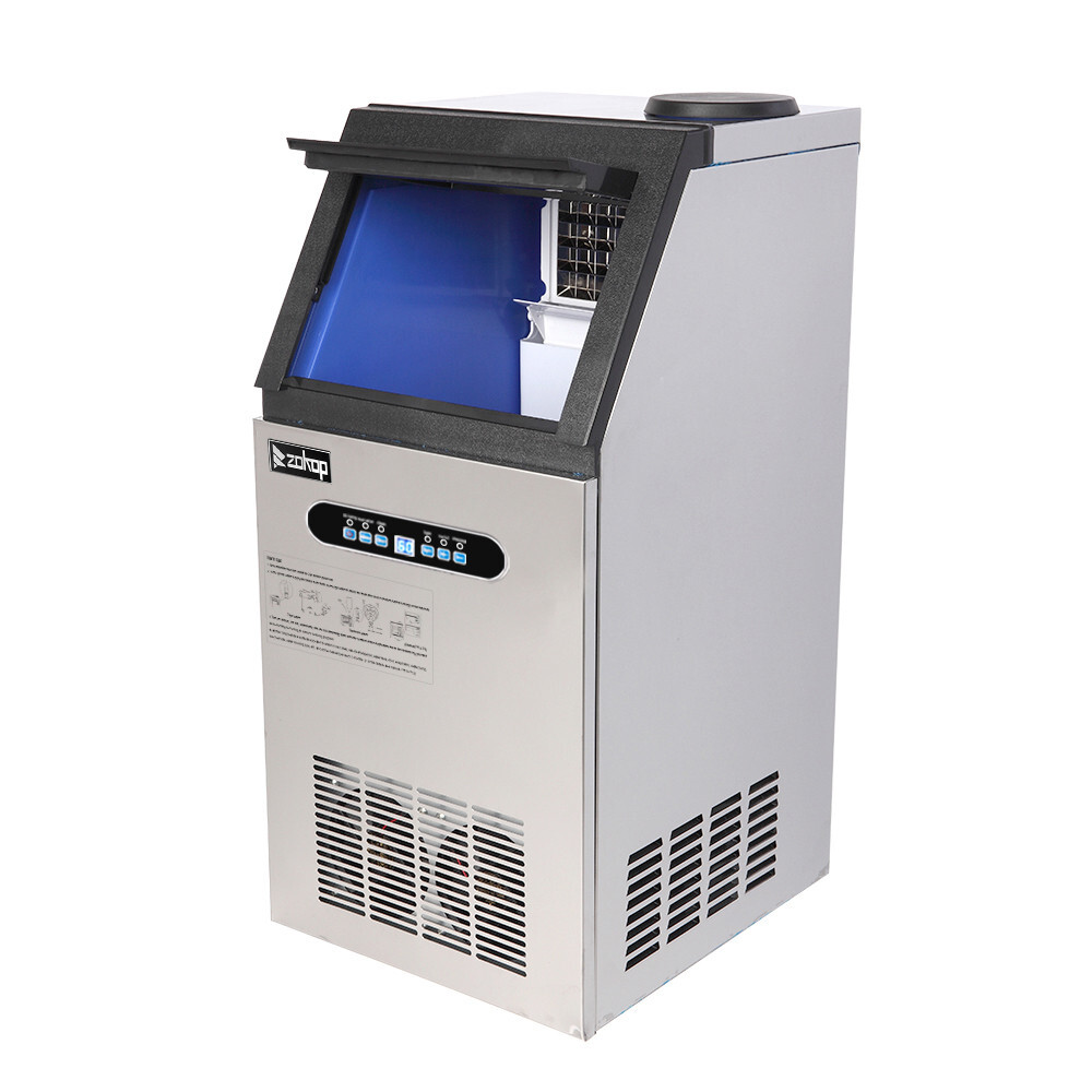 110lbs/24h Commercial Built-in Ice Maker Machine Display Ice Cube Machine 110V