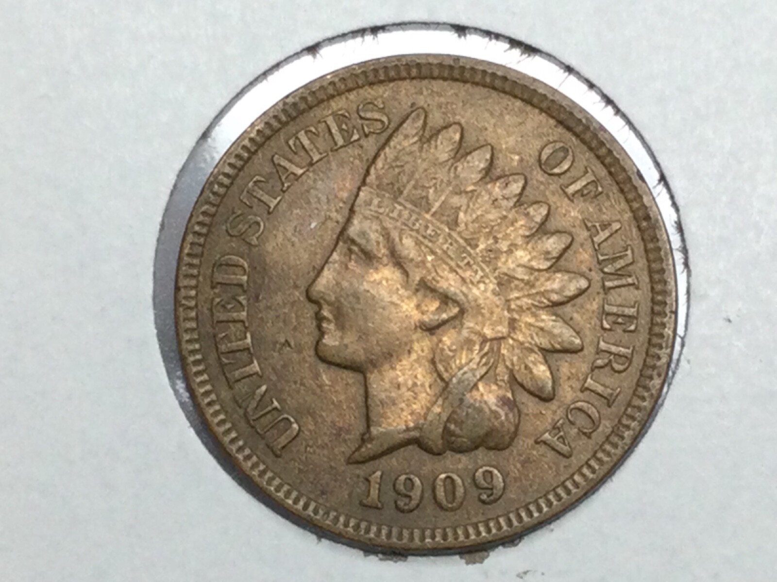 1909 Indian Cent in almost uncirculated