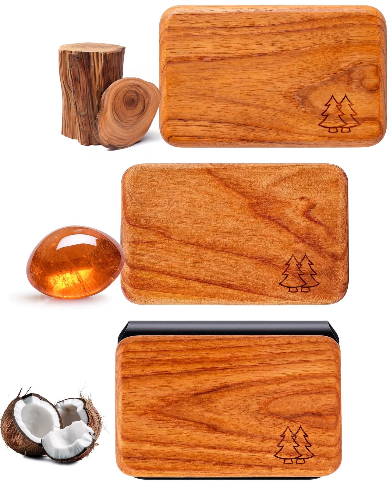 Natural Wooden Car Air Freshener for Visor Clip- Wood - Clip