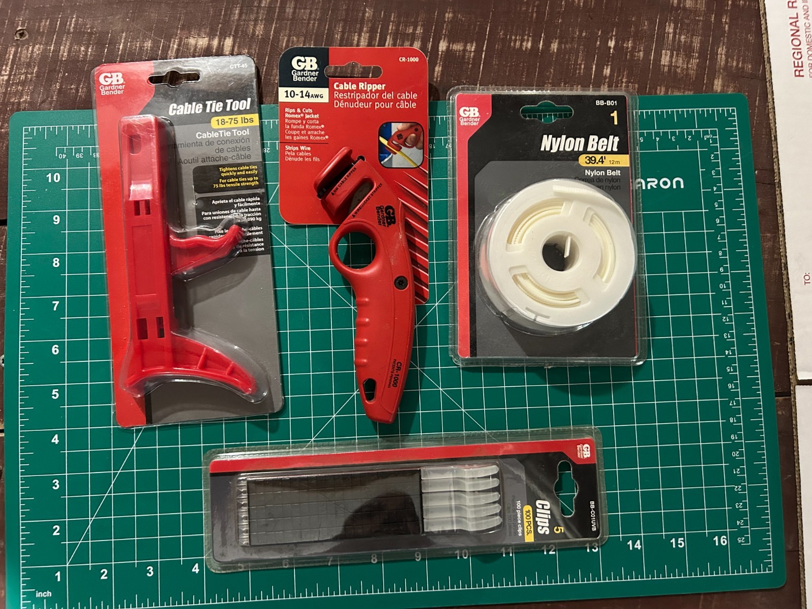 4-pack GB Gardner Bender CR-1000 4" Cable Tie Tool Ripper Nylon Belt