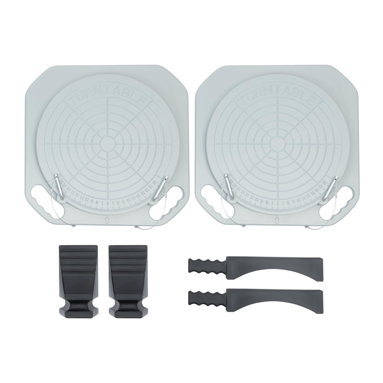 2Pcs Wheel Alignment Turn Plates Corner Discs Transition Blocks Thrust Pads