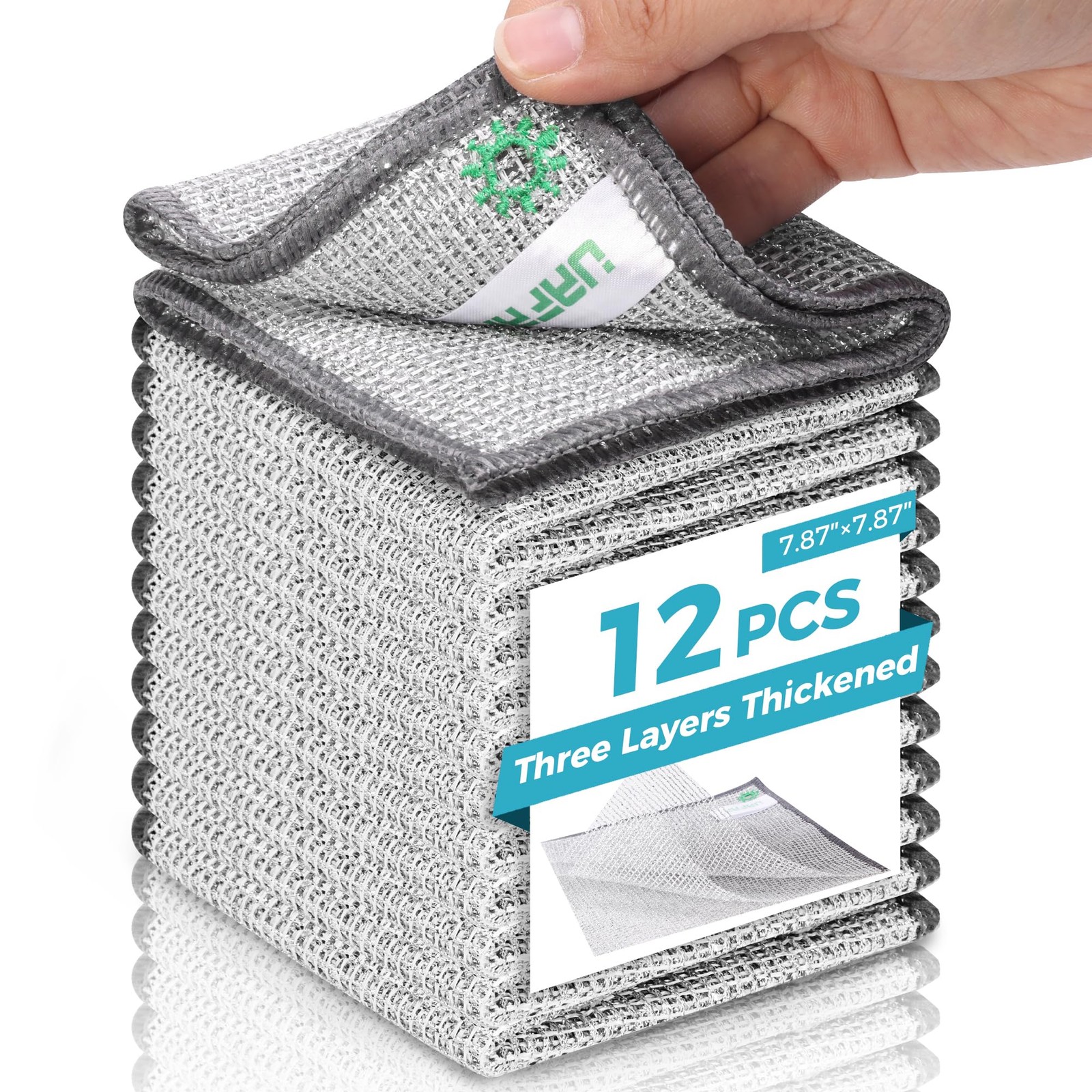 UAFAP 12 PCS Non Scratch Wire Dishcloth, Cleans Fast Without Scratching, Stan...