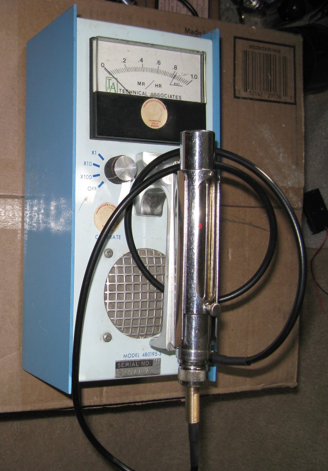 Technical Associates Geiger Counter W/ Hardwall Probe, Refurbished & Working