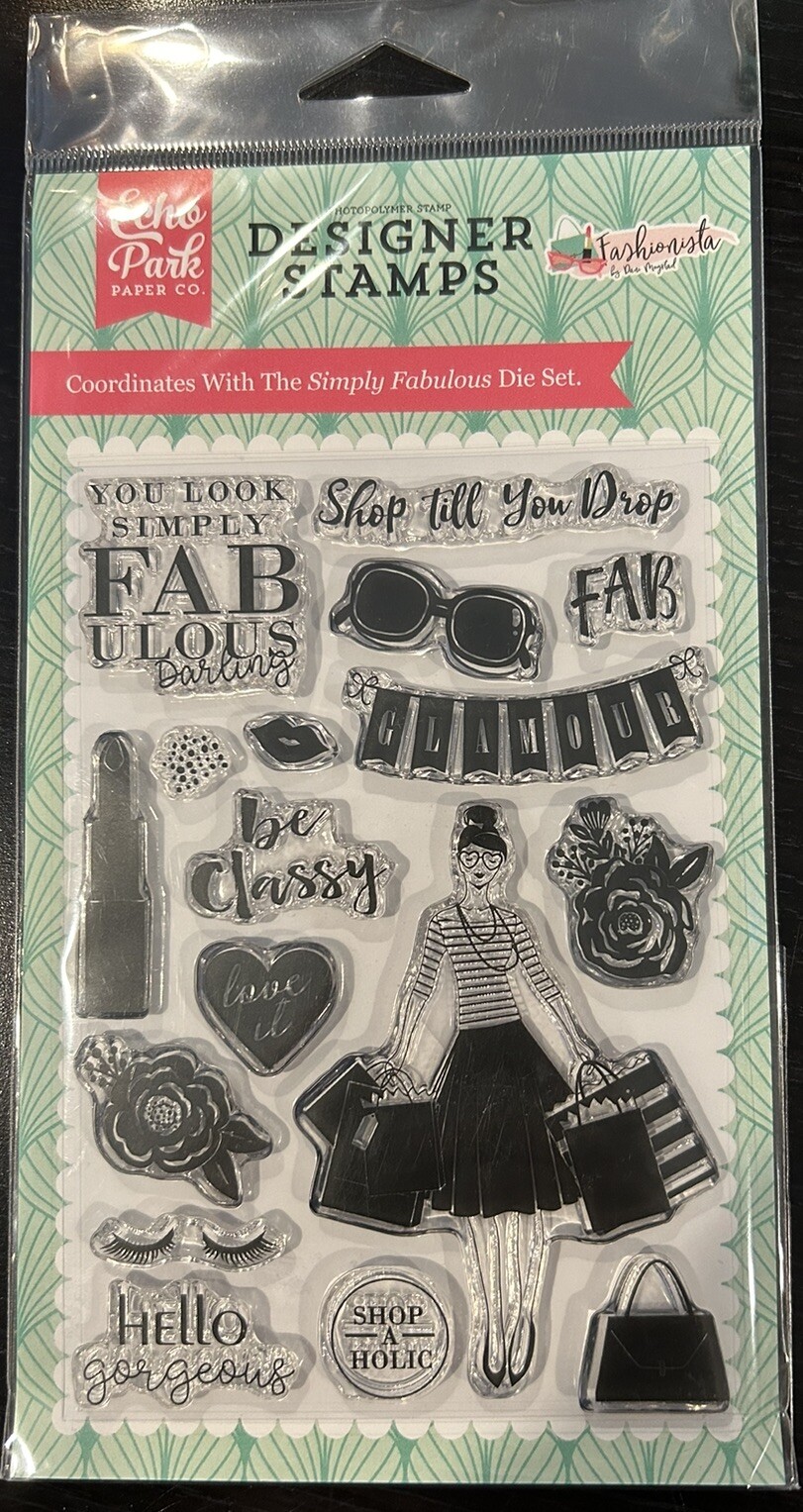 Echo Park Clear Stamp Set - Simply Fabulous - FA139042