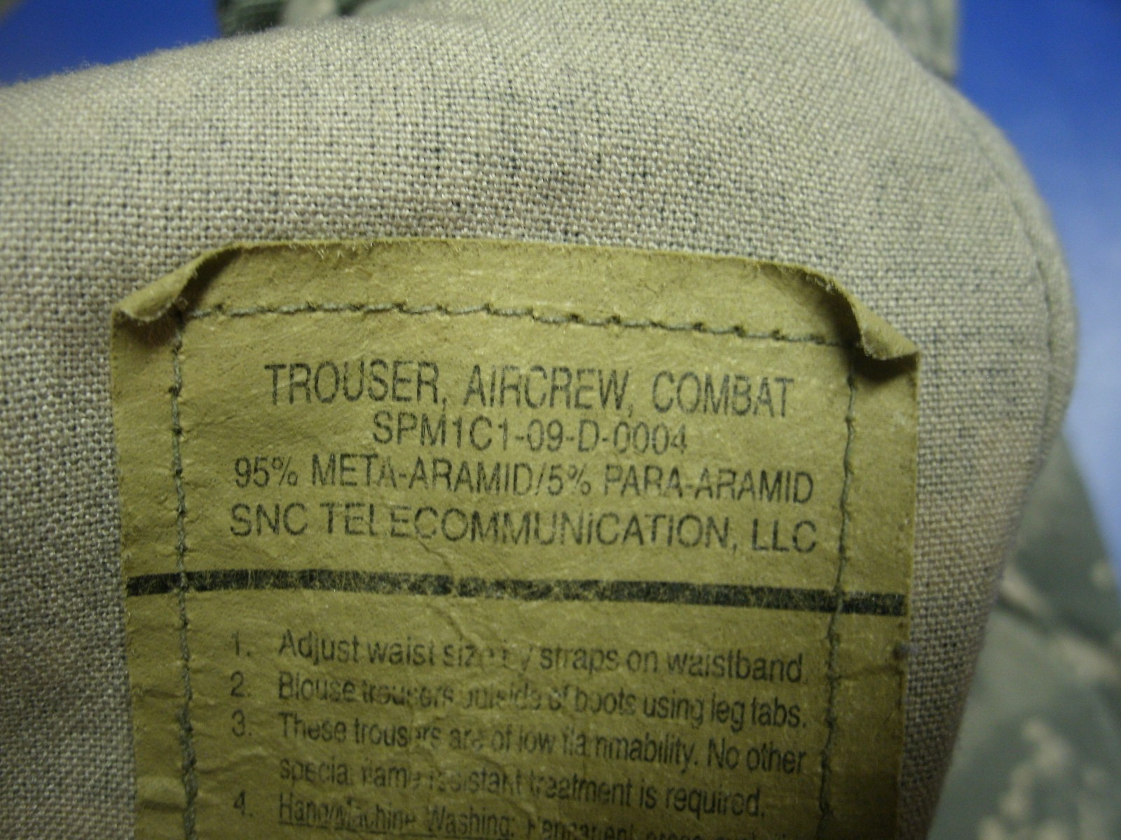 US ARMY ACU FR AIRCREW COMBAT TROUSERS X LARGE REGULAR