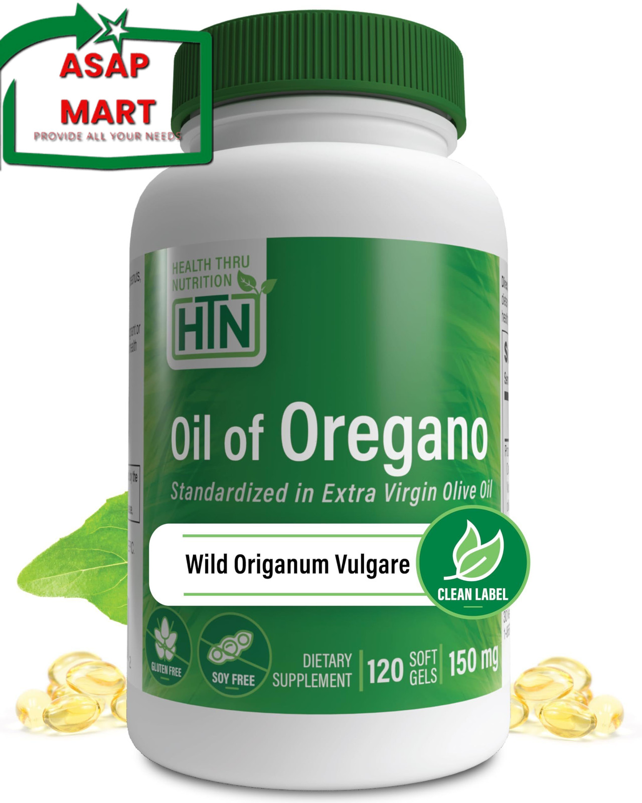 Oil of Oregano Supplement | Wild Harvested European 120 Count (Pack 1)