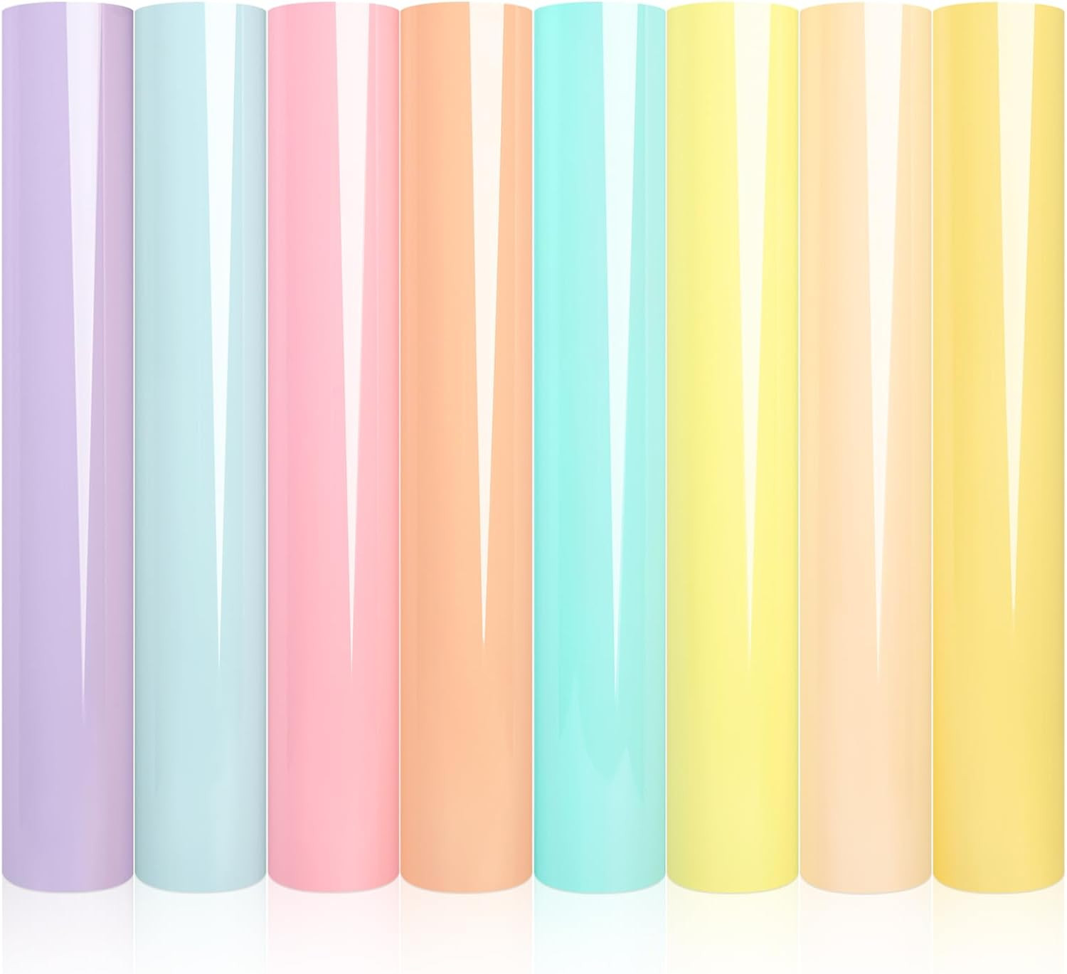 Pastel Iron on Vinyl Boho Heat Transfer Vinyl Bundle 12 X 10 In, 8 Assorted Past