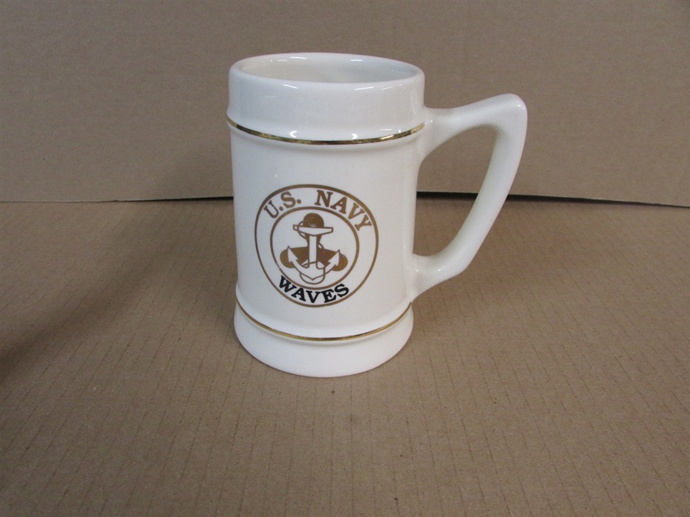 WAVES Porcelain Beer Stein Mug 50th Anniversary US NAVY Women Military Veteran