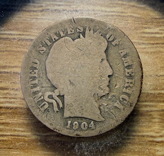 1904-P Barber Dime - Actual Silver Coin Shown - Free Shipping & Tracking INV258