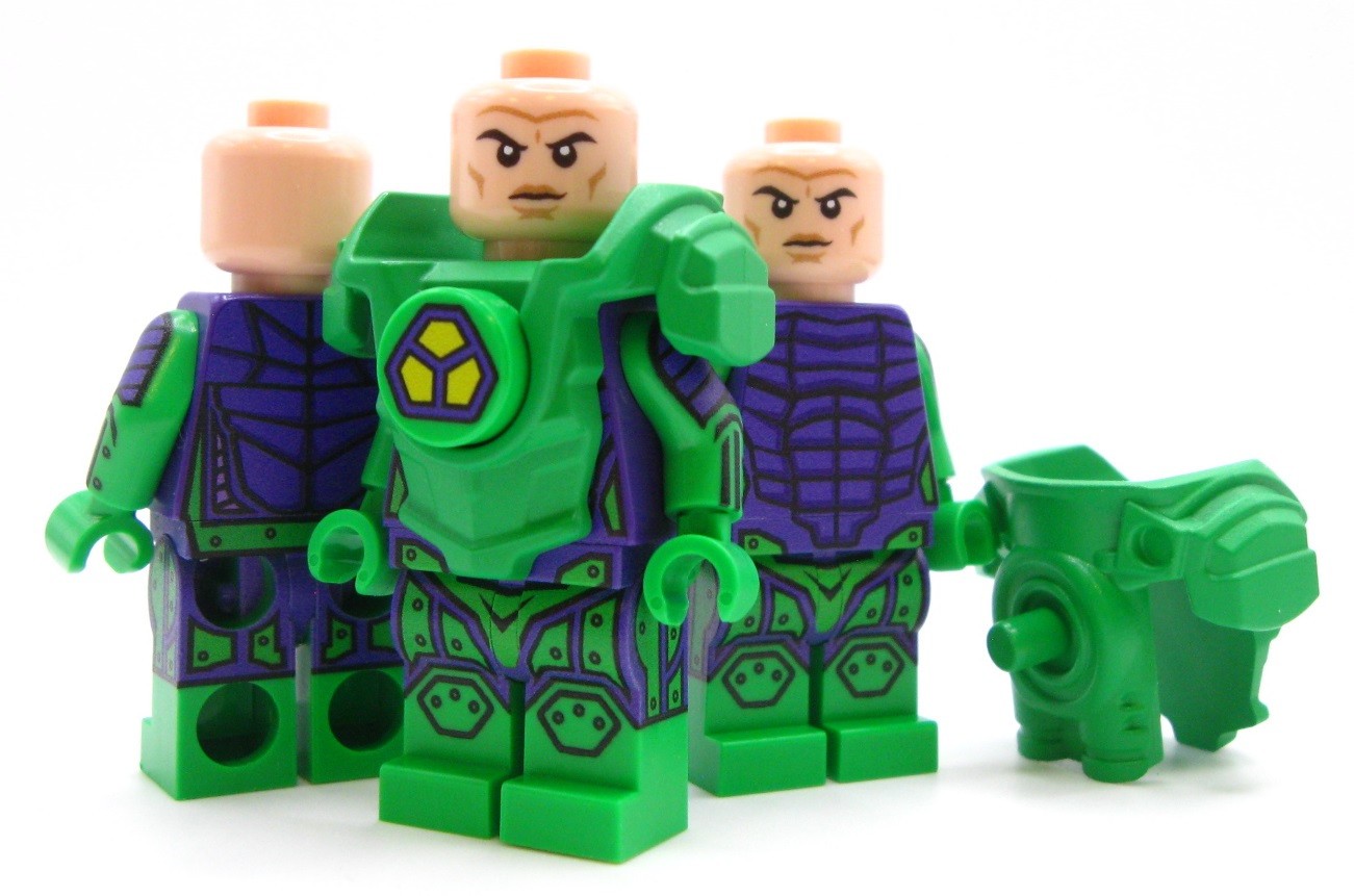 Custom Armored Lex Luthor on Official LEGO® parts