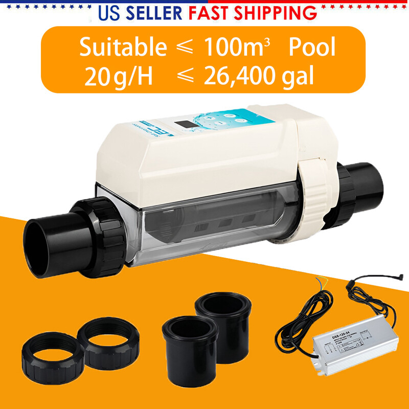 for ≤ 26K gal Pool Spa Above/Inground Salt Water Pool Chlorine Generator System