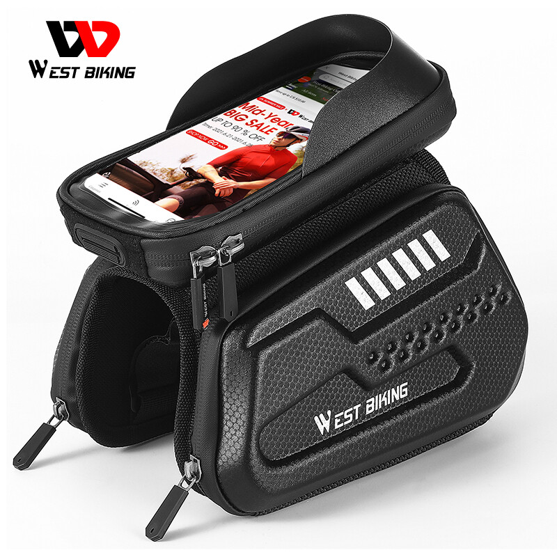 WEST BIKING Cycling Bike Bicycle Top Tube Front Frame Bag Waterproof Hard Shell