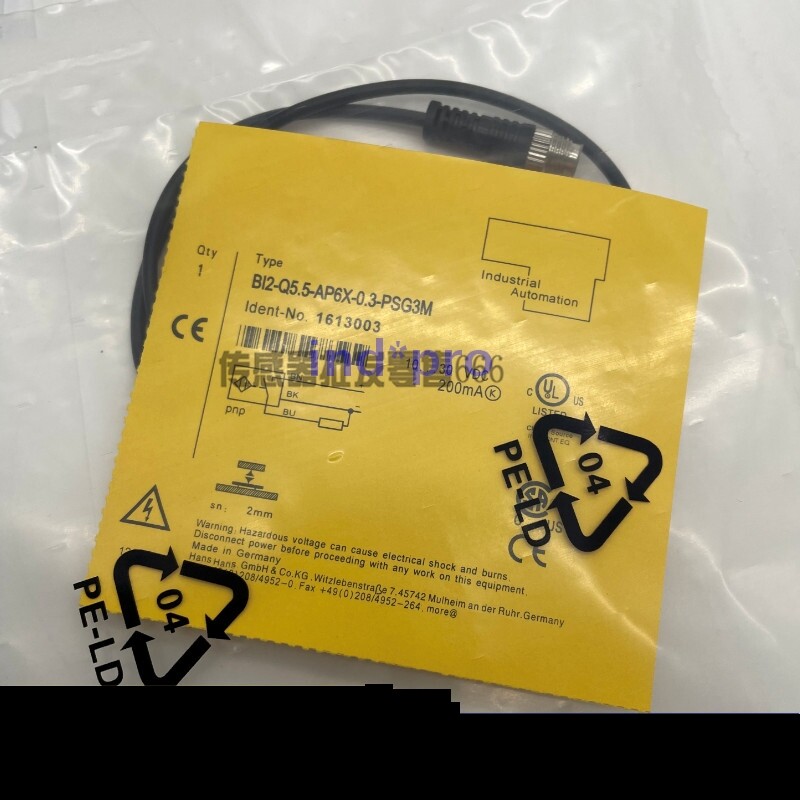 For compatible BI2-Q5.5-AP6X-0.3-PSG3M proximity switch sensor